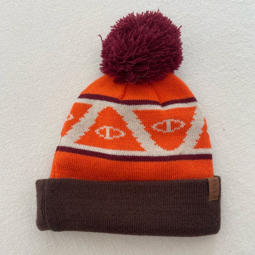 Poler Stuff Orange & Brown Camp Vibes Zilla Beanie